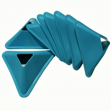 Triangular training chips blue