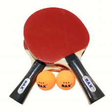 Set of rackets and 3 balls orange BAX